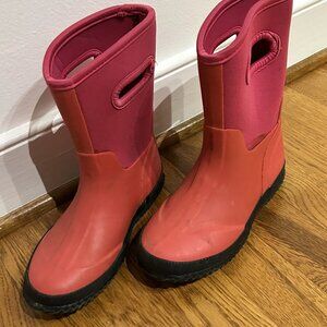 MOFEVER Toddler Kids Girls Neoprene Rain Bootsm, SIZE 13